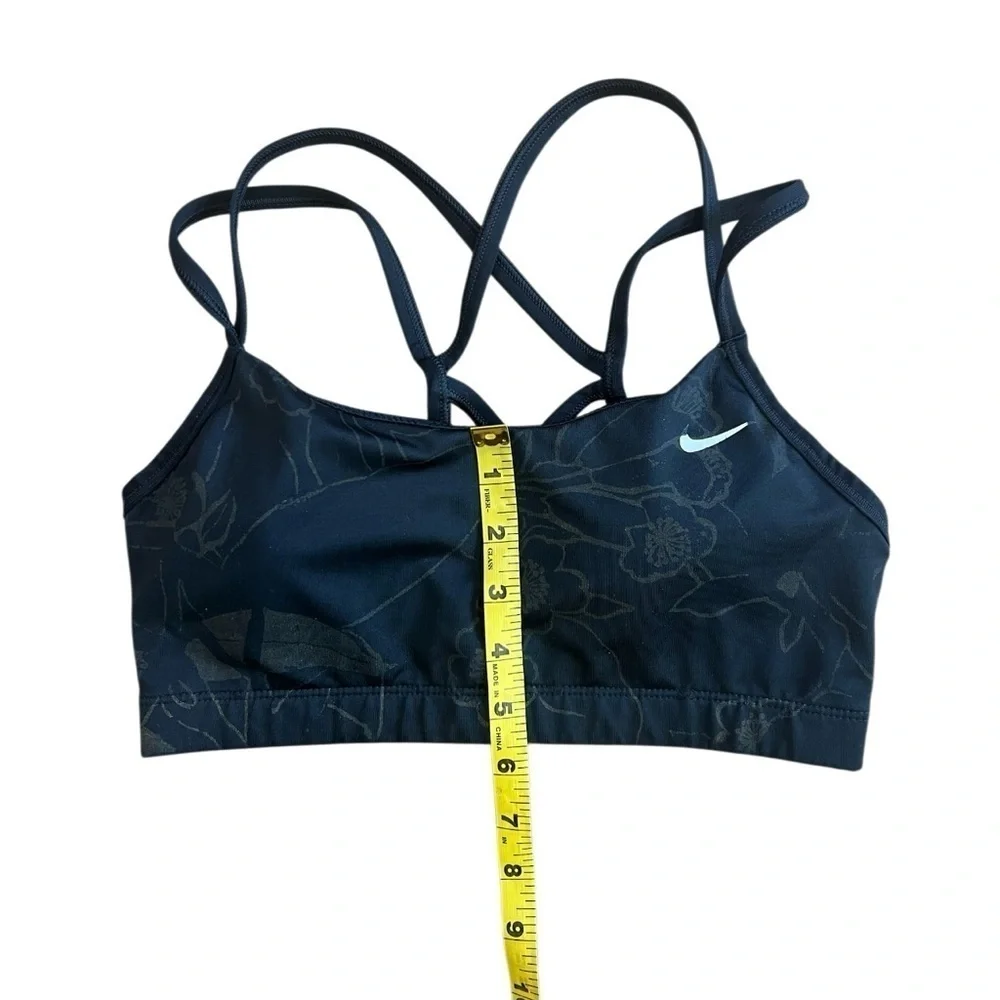 Nike Intimate Bra Size M black with floral design